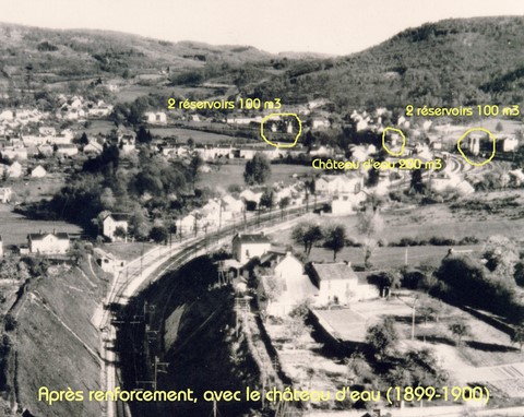 Saint-Sulpice-Laurière - la gare, les reservoirs