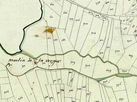 Laurière - moulin de la Vergne 1813