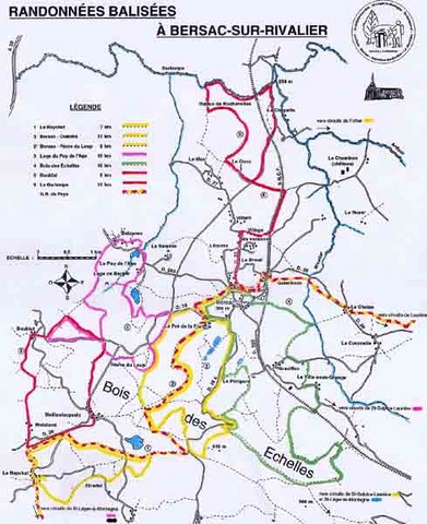 Bersac-sur-Rivalier - circuits randonnée