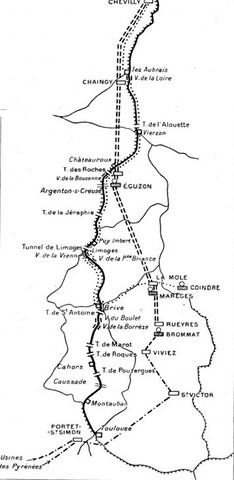 Saint-Sulpice Laurière - électrification de la ligne